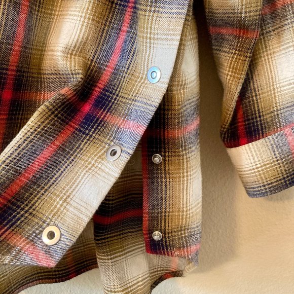 IRO Milay Split-Side Checked Brushed-Cotton Oversized Shirt - Picture 8 of 16